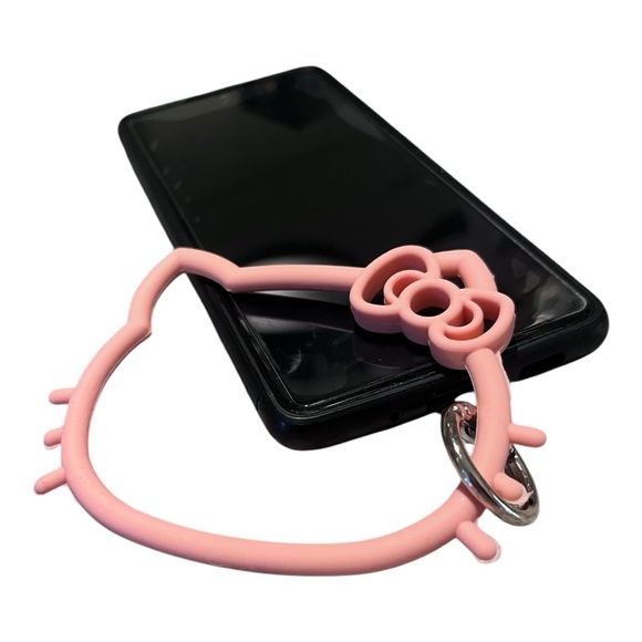 Hello Kitty Sanrio Black Or PINK Key Chain & Phone Charm NEW - Picture 8 of 8